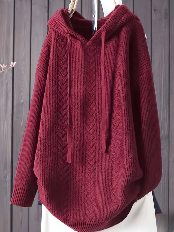 Sophia | Lässiger Strick-Kapuzenpullover mit langen Ärmeln