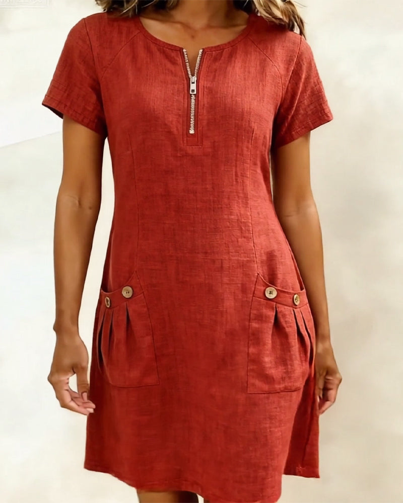 Lara | Elegantes Baumwollkleid Für Damen