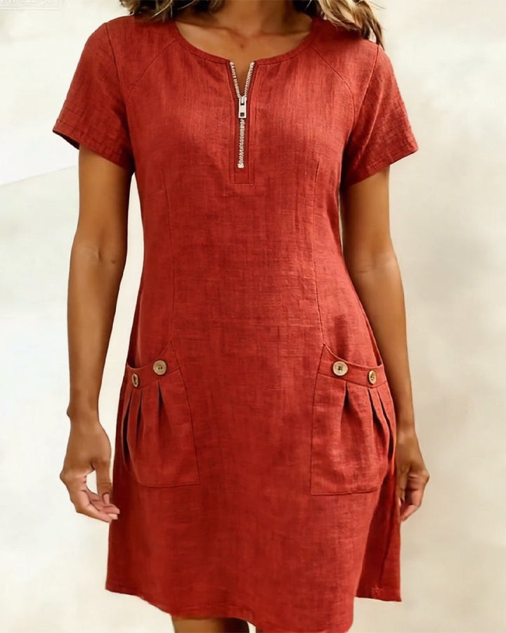 Lara | Elegantes Baumwollkleid Für Damen