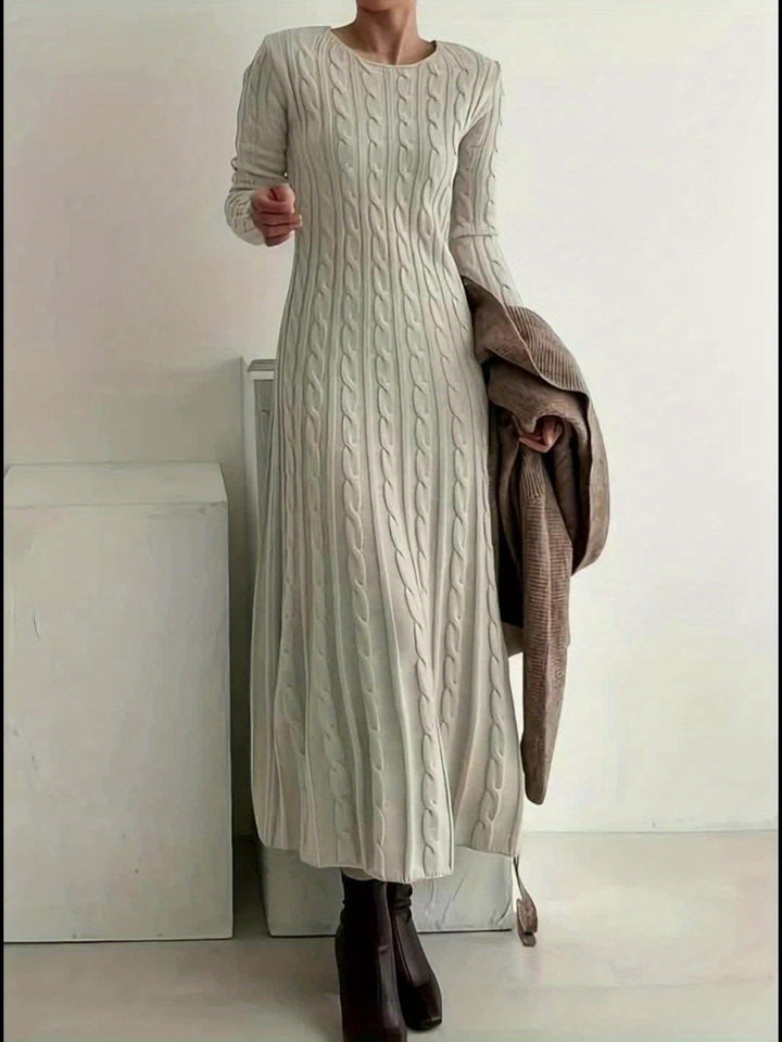 Isabella | Elegantes Damen Maxikleid Stricklook