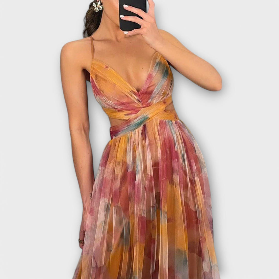 Vivien | Stilvolles Mesh Maxikleid für Frauen