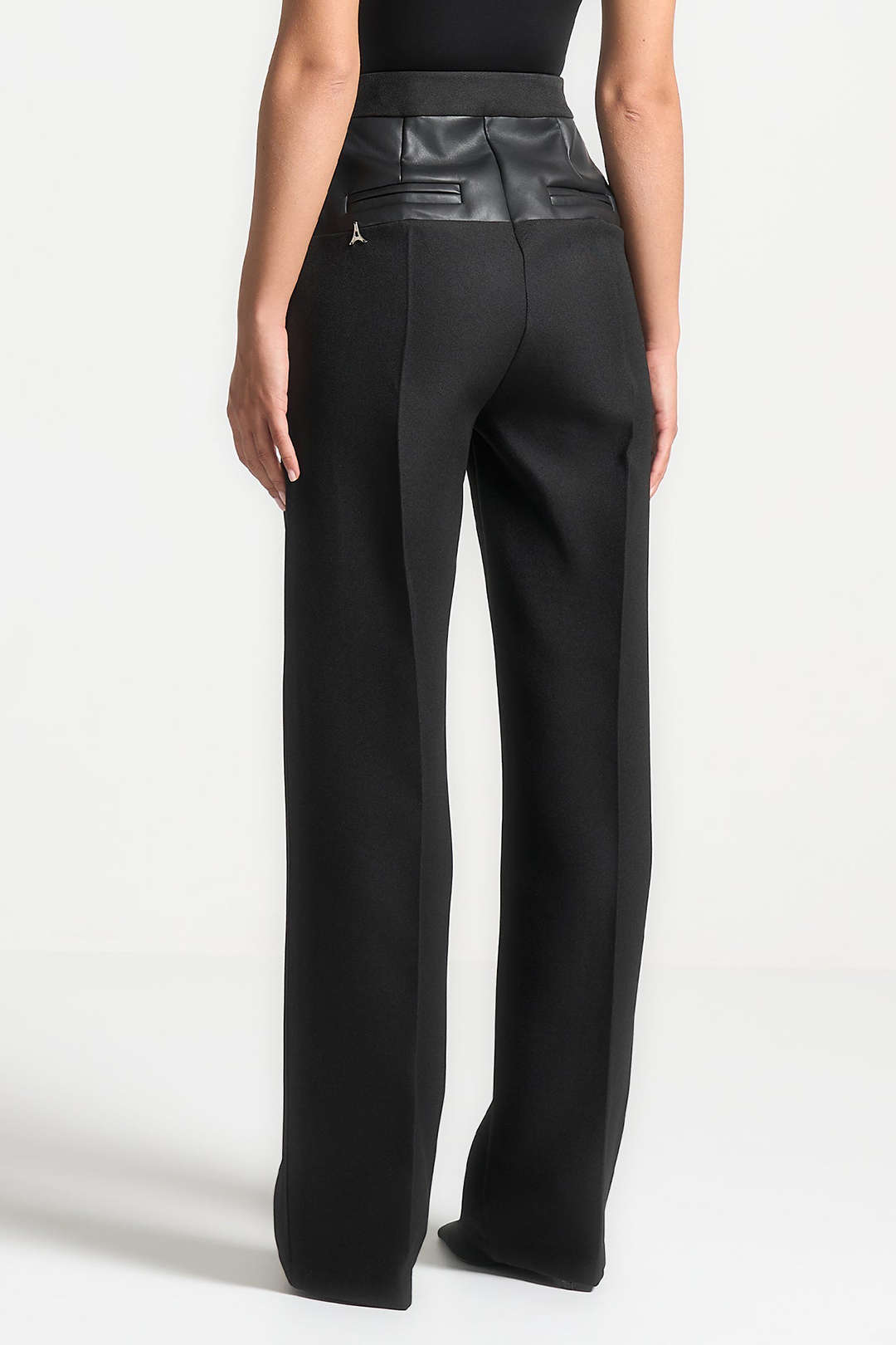 Patchwork | Moderne Kunstlederhose mit Details