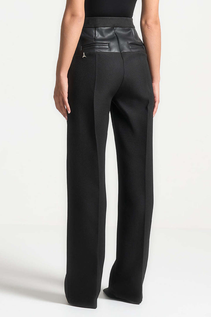 Patchwork | Moderne Kunstlederhose mit Details