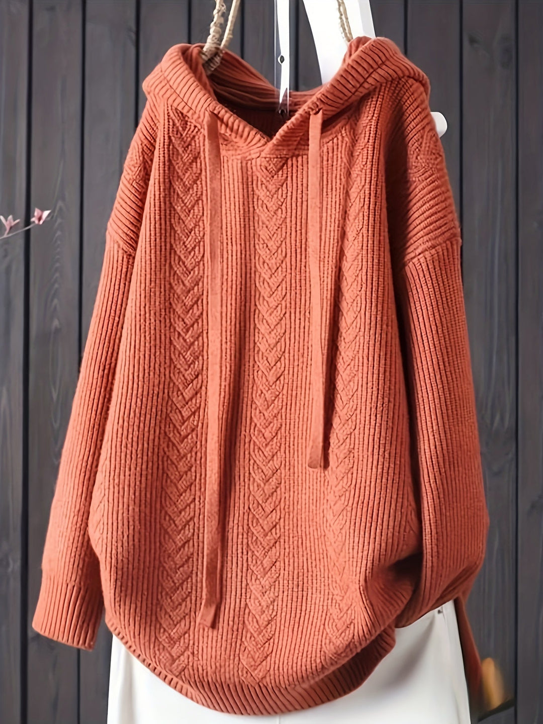 Sophia | Lässiger Strick-Kapuzenpullover mit langen Ärmeln