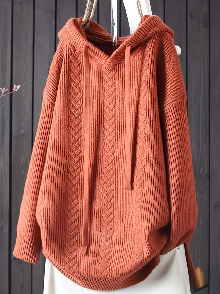 Sophia | Lässiger Strick-Kapuzenpullover mit langen Ärmeln