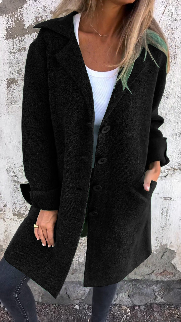 Ivanka | Langer Mantel mit Manschetten im Casual-Look