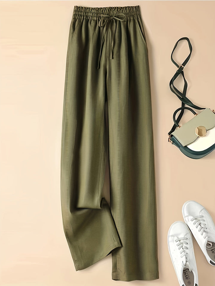 Paula | Leinenhose mit hohem Bund und Leichtigkeit
