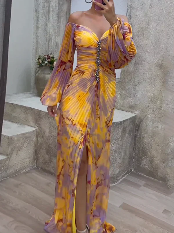 Rozalia | Elegantes Kleid mit buntem Musterdesign