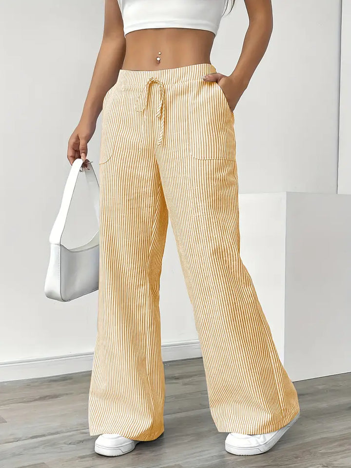 Alina | Elegante gestreifte Hose mit Taschen