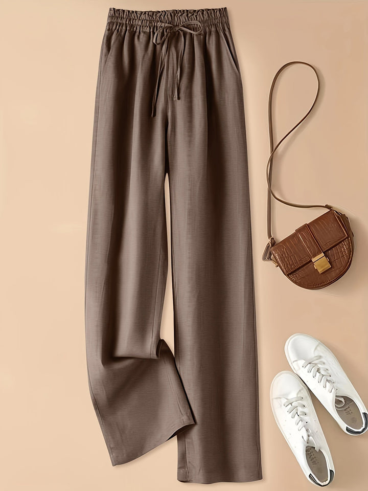 Paula | Leinenhose mit hohem Bund und Leichtigkeit