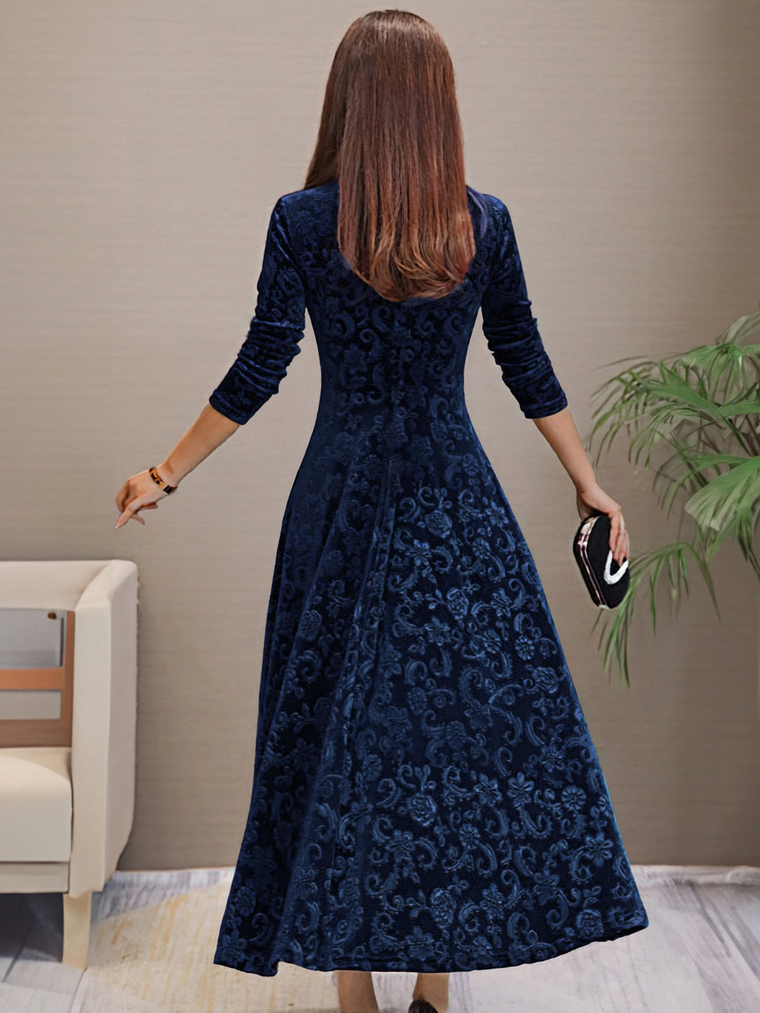 Amelia | Stilvolles Samtkleid Damen elegant chic