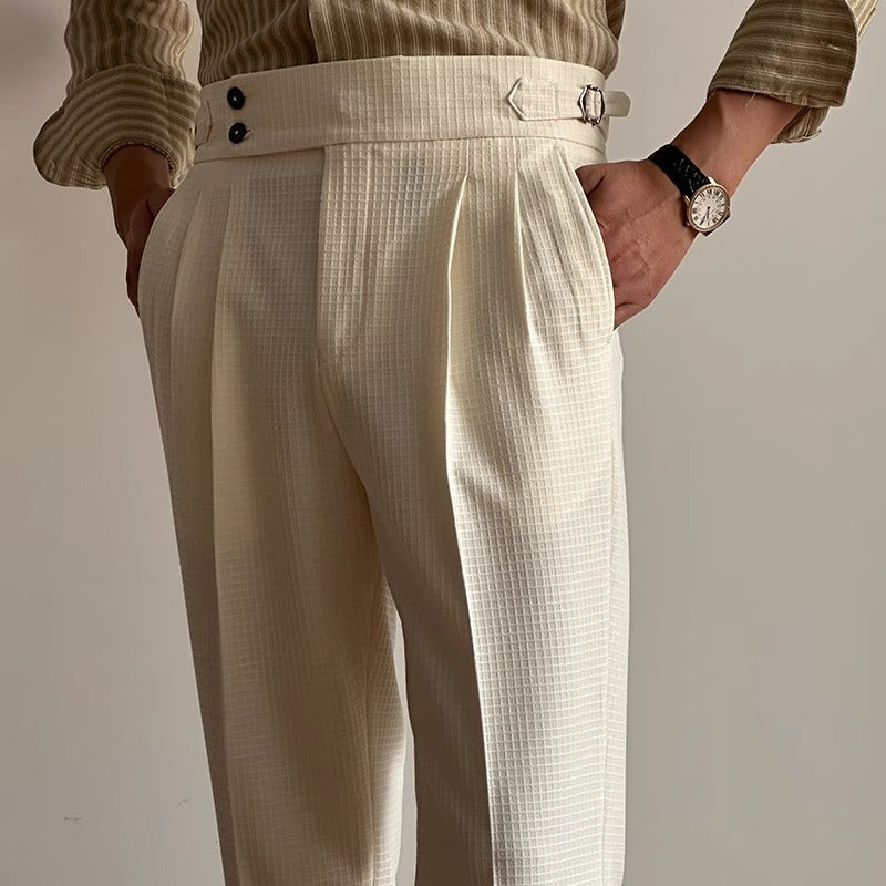 Naples Hose mit hoher Taille und Waffelstruktur