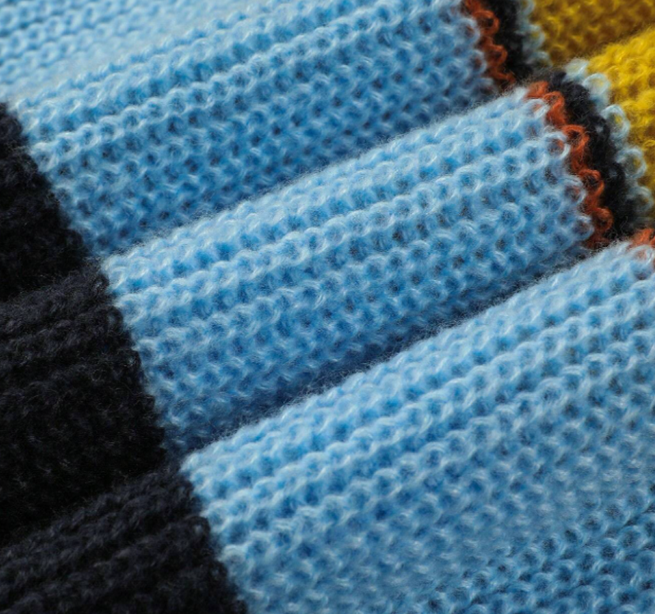 Colorblock-Strickjacke mit Knöpfen für Herren