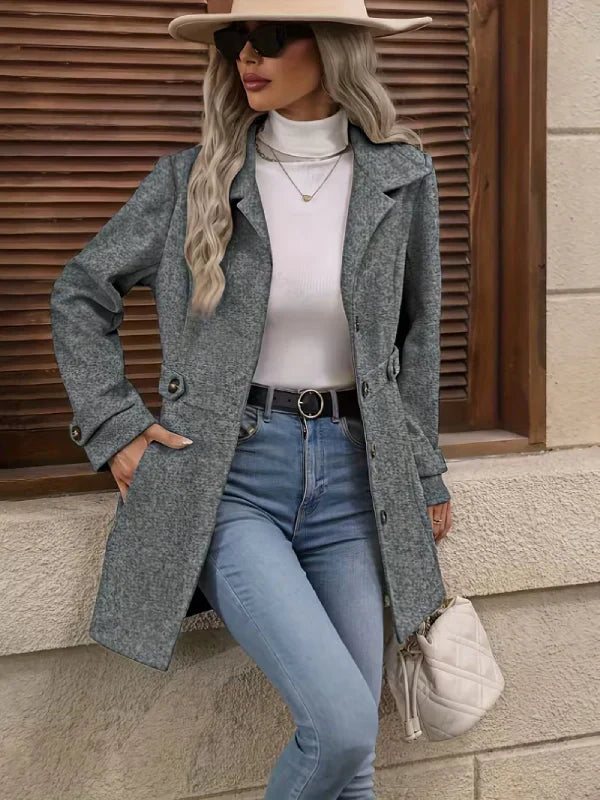 Hanna | Eleganter Tweed-Wintermantel Damen modern
