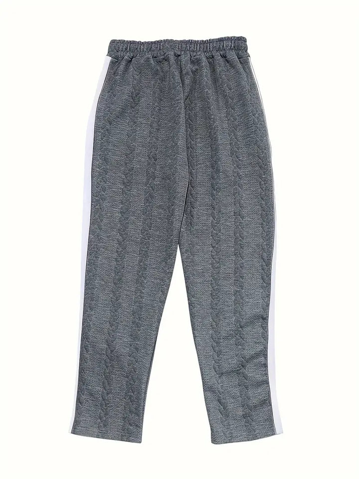 Kiana | Lässige Strickhose mit seitlichen Knopfakzenten