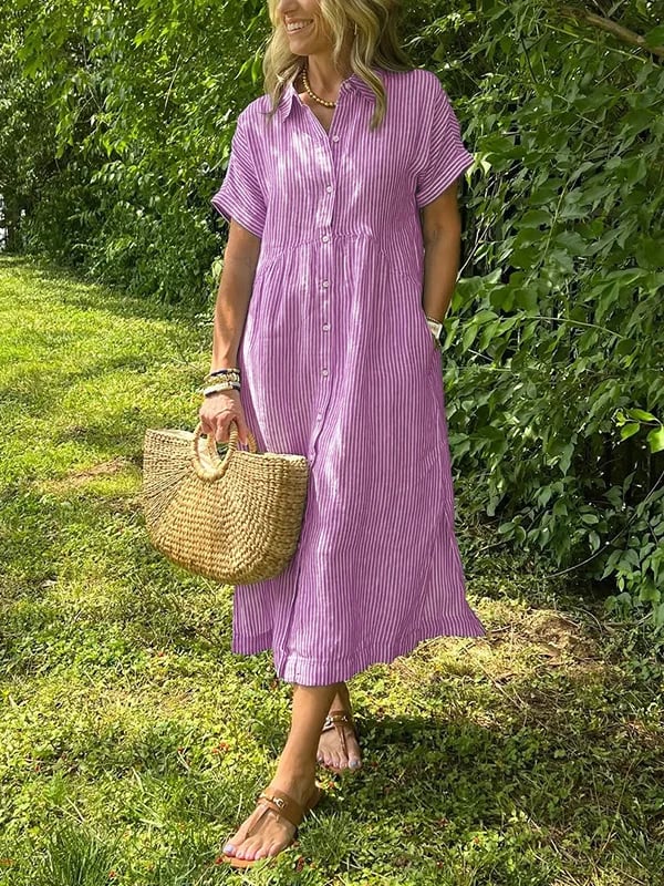 Helga | Komfortables Maxi-Hemdkleid mit weichem Griff