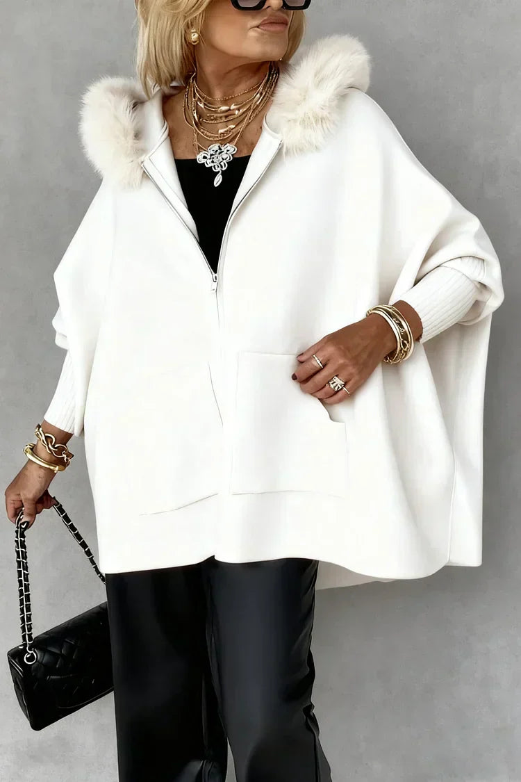 Faye | Stylische Damenjacke Mit Flauschigem Kragen