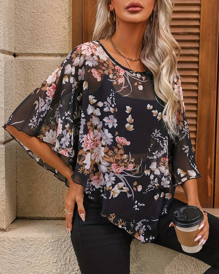 Carmen | Elegante Bluse mit Blumenmuster für feminine Frühlingsmode