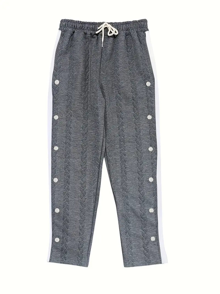 Kiana | Lässige Strickhose mit seitlichen Knopfakzenten