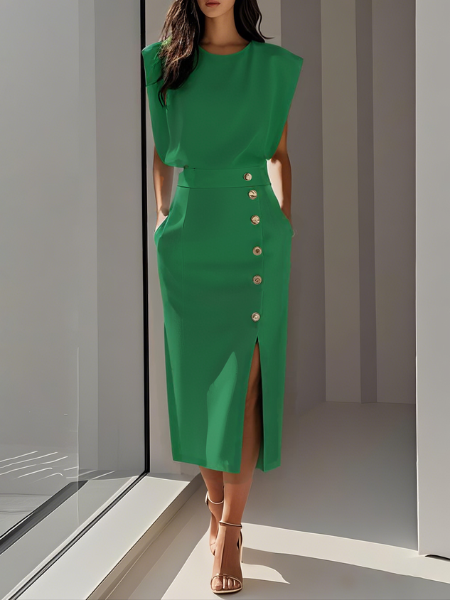 Valeria | Stilvolles Freizeitkleid Damen mit V-Ausschnitt