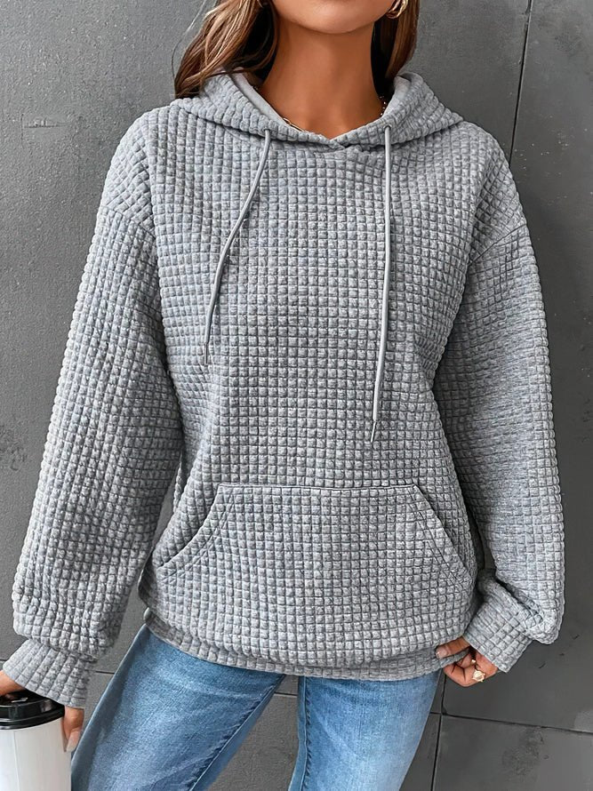 Regine | Stilvoller Damenpulli im Waffeldesign