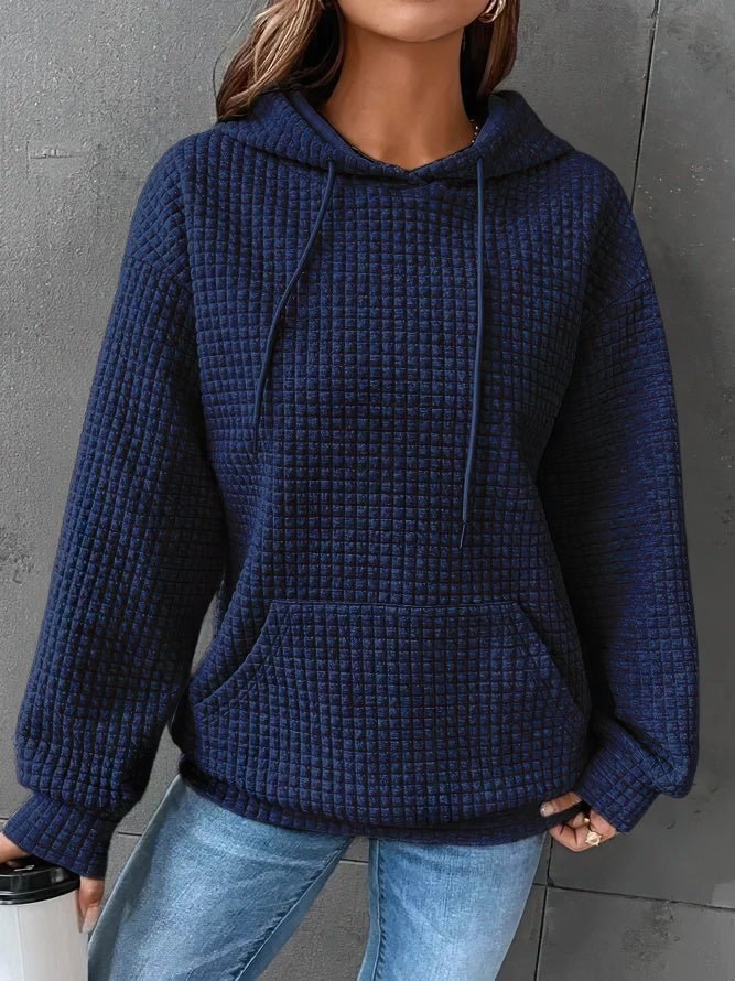 Regine | Stilvoller Damenpulli im Waffeldesign