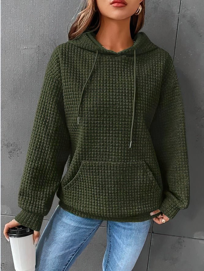 Regine | Stilvoller Damenpulli im Waffeldesign