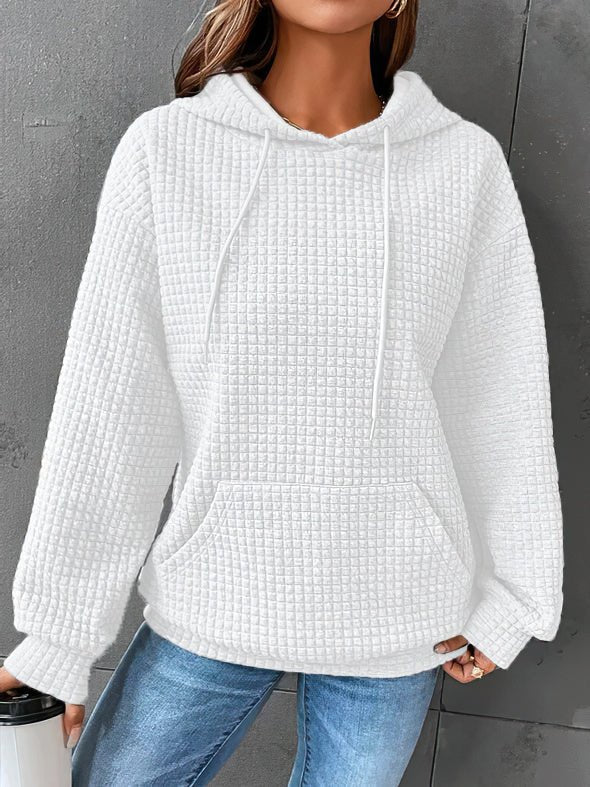 Regine | Stilvoller Damenpulli im Waffeldesign