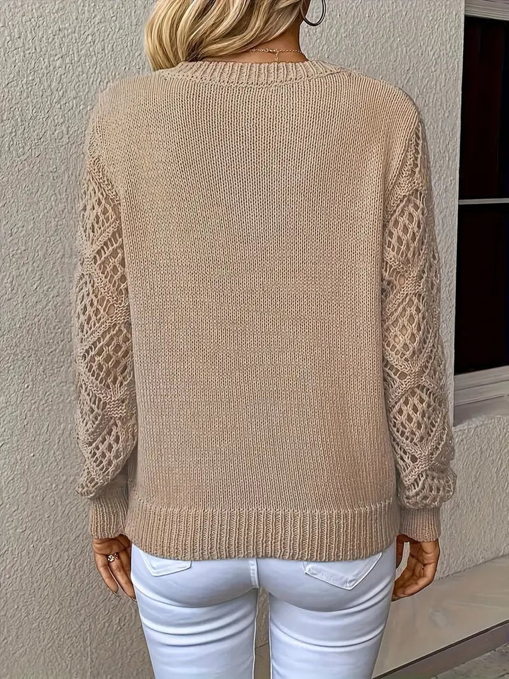 Denise | Sweatshirt mit zarter Spitzenverzierung
