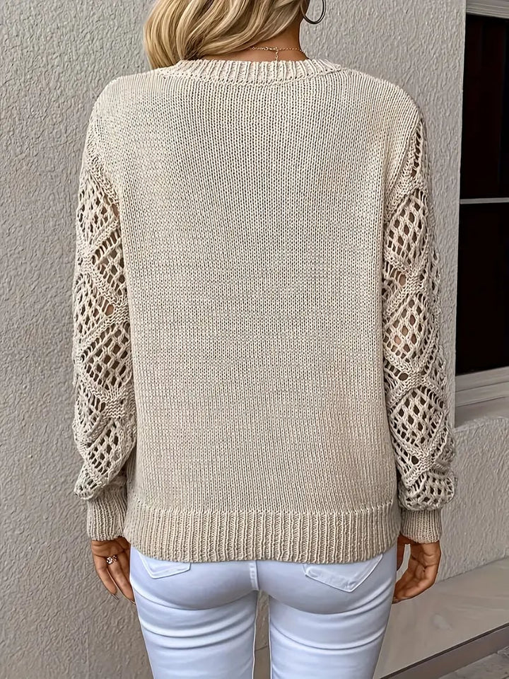 Denise | Sweatshirt mit zarter Spitzenverzierung