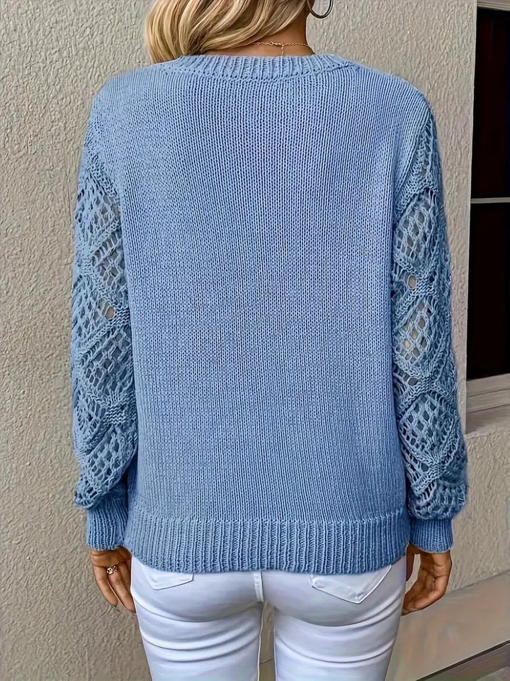 Denise | Sweatshirt mit zarter Spitzenverzierung
