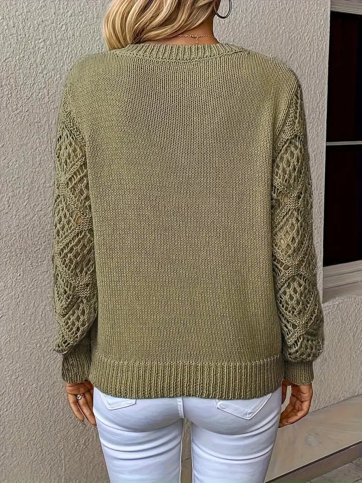 Denise | Sweatshirt mit zarter Spitzenverzierung