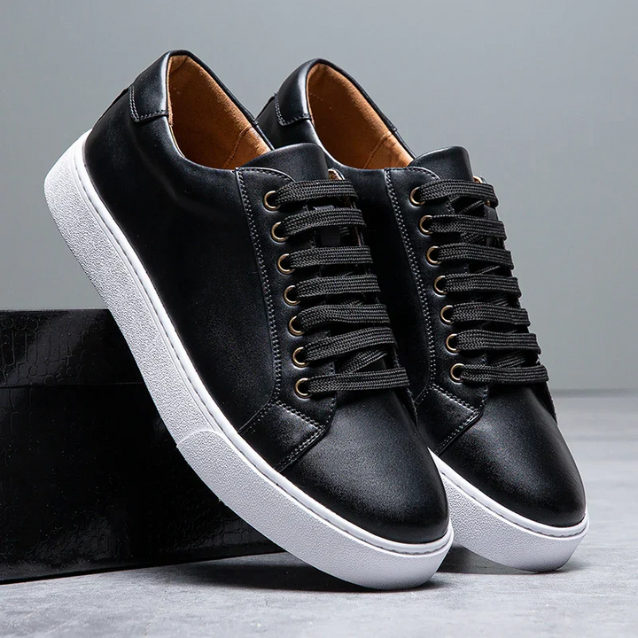 Simon | Hochwertige Herren Leder Sneakers Look