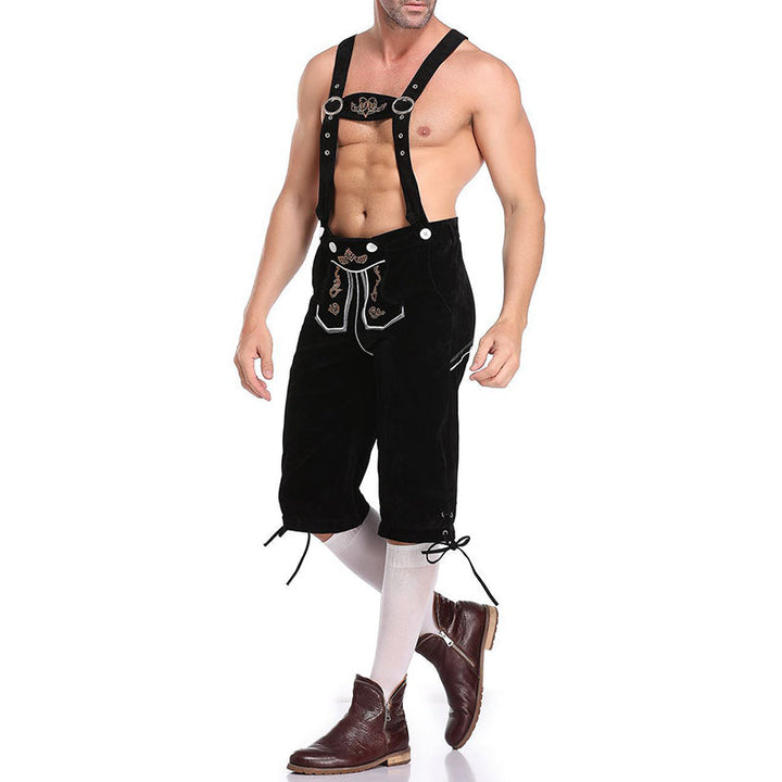 Herren-Jumpsuit im Trachtenstil mit Muster