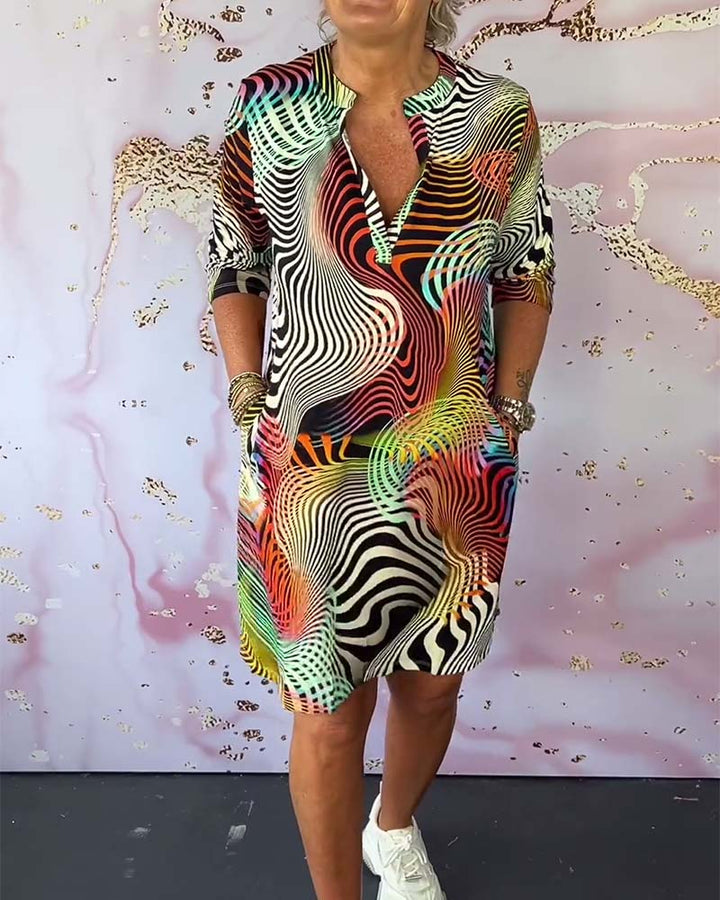 Linda | Sommerkleid mit buntem Printmuster