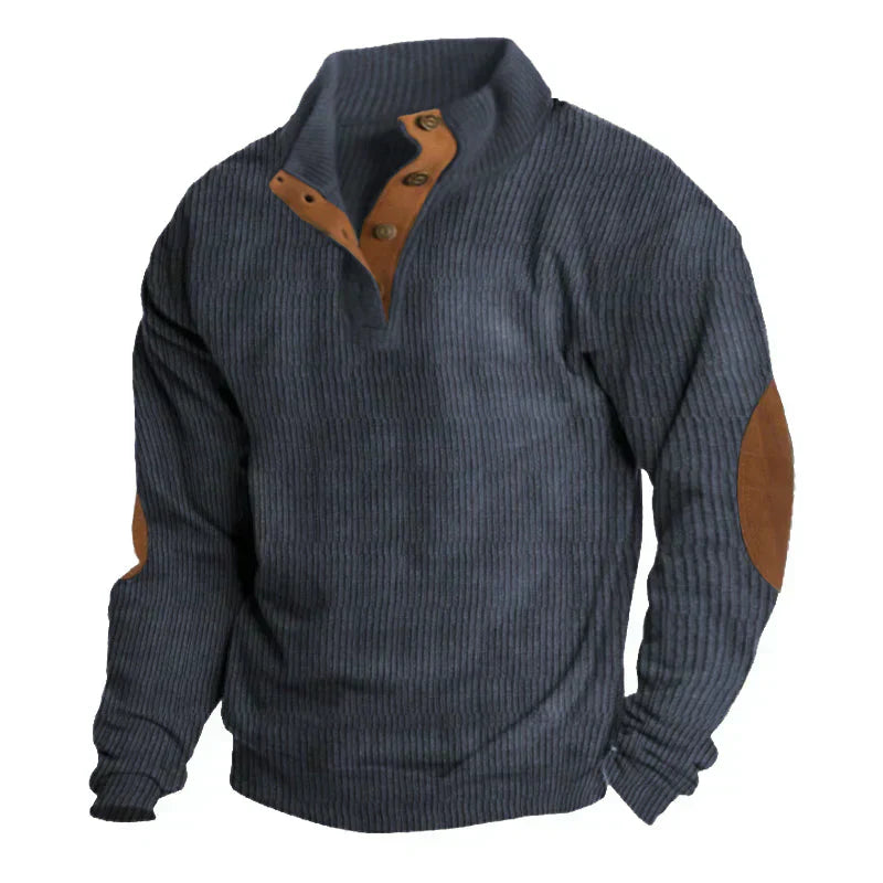 Ferdinand | Pullover mit Rippen und Knopfleiste