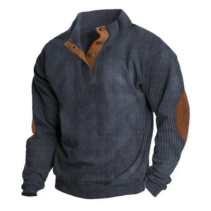 Ferdinand | Pullover mit Rippen und Knopfleiste