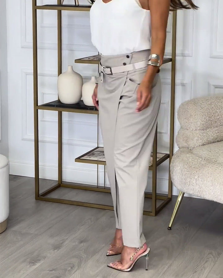 Mila | Hose mit modischem Gürtel und weitem Bein