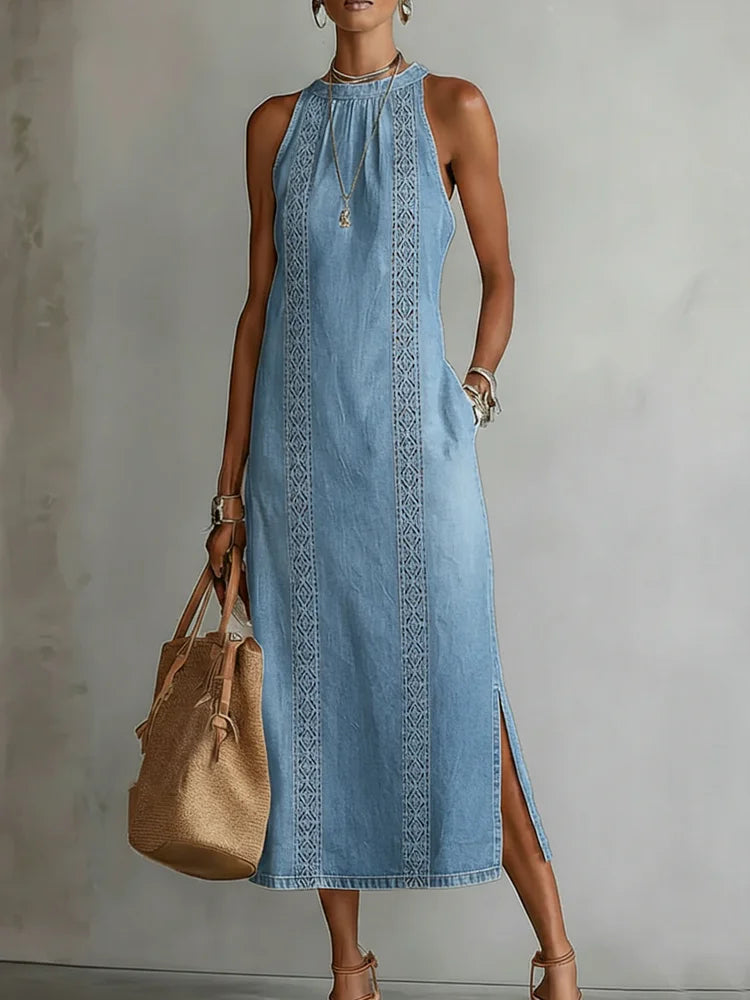Mila | Elegantes Denim Kleid Damen Look