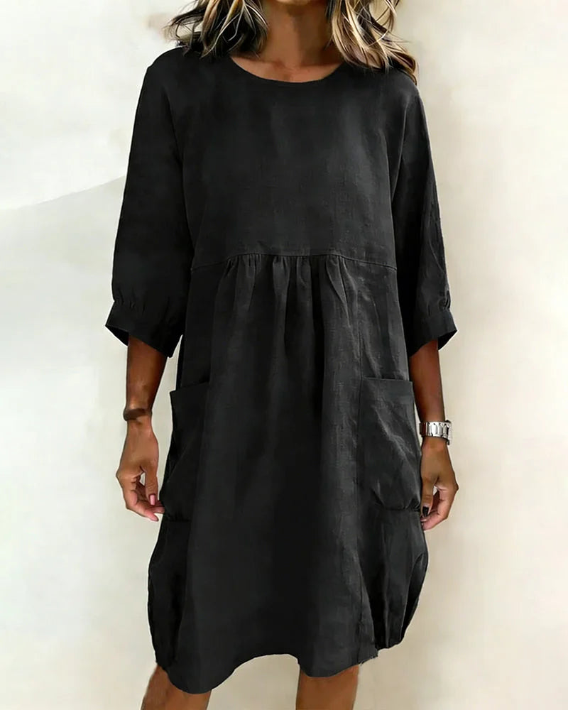 Alena | Modisches 3/4-Arm-Kleid Damen
