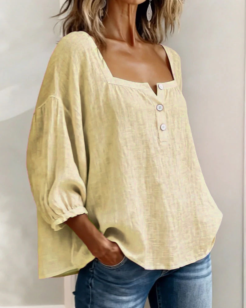 Zoe | Elegante Bluse Damen Eckiger Stil