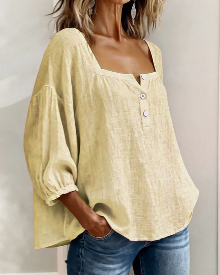 Zoe | Elegante Bluse Damen Eckiger Stil
