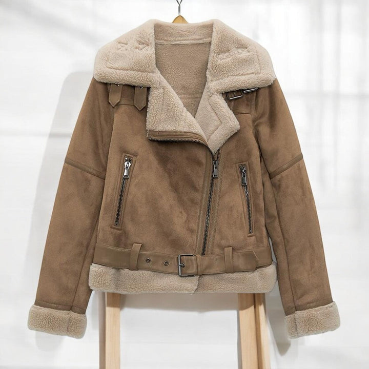 Prekta | Plüschgefütterte Damen-Motorradjacke