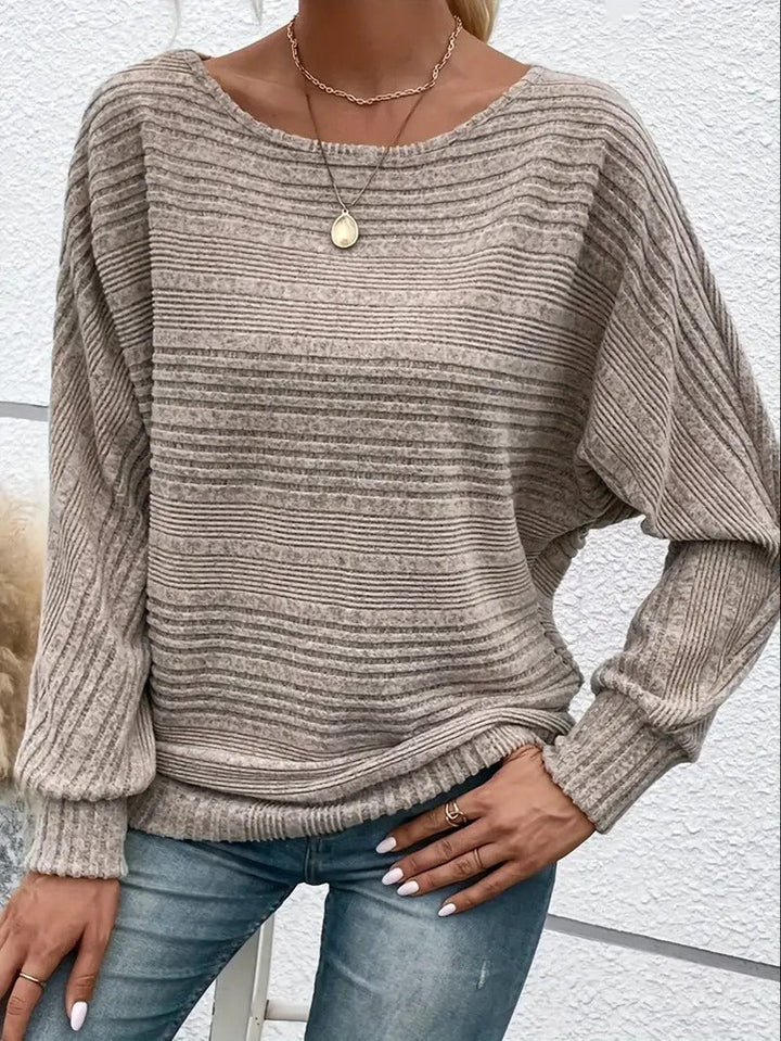Josefine | Entspanntes, einfarbiges Sweatshirt mit weiten Ärmeln