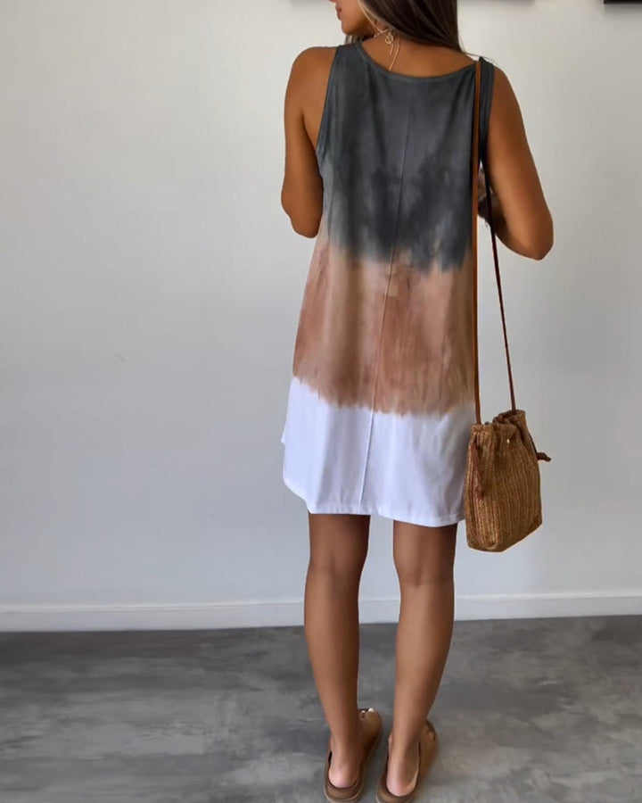 Josie | Minikleid mit Farbverlauf und Färbedruck