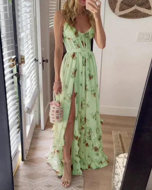 Sofia | Stilvolles Romantisches Blumenkleid