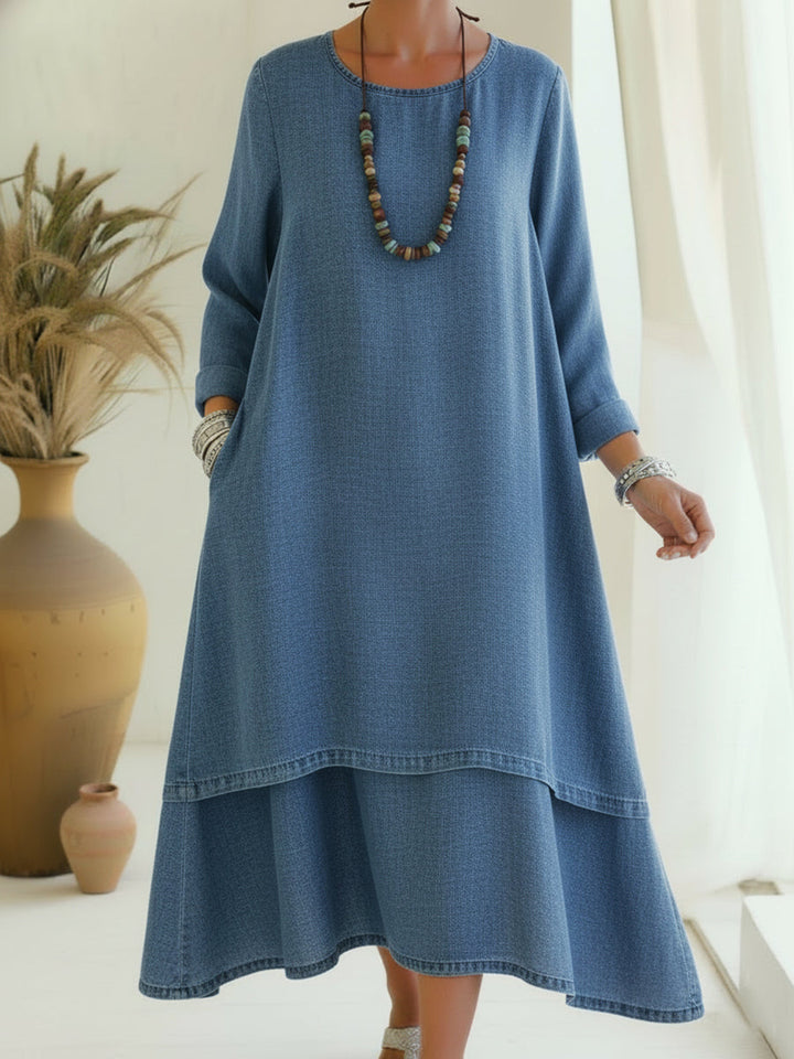 Alena | Elegantes Midi-Kleid mit sanftem Stoff