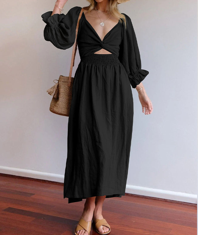 Französisches Kleid mit Laternenärmeln