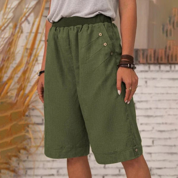 Carla Weiße Sommer-Bermudashorts für Damenmode
