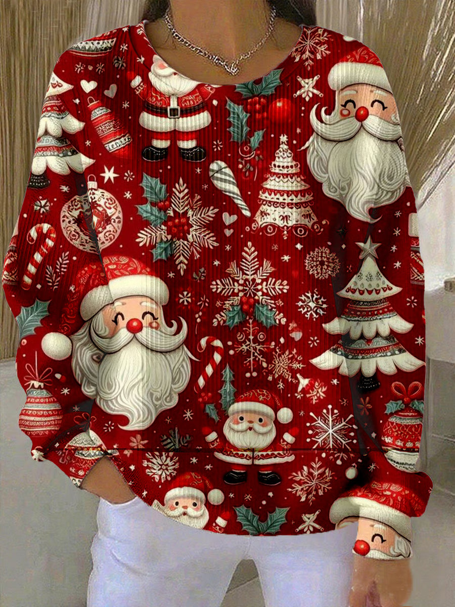 Tina | Damen Pullover Weihnachten Mit Festlichem Strickmotiv